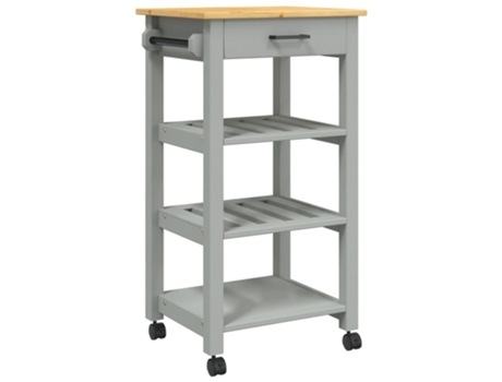 Carrito De Cocina VIDAXL Gris Madera (48x40x90 cm)