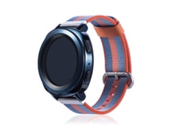 Correa de reloj universal de lona a rayas para relojes de 22 mm. Sistema de liberación rápida para un fácil reemplazo.