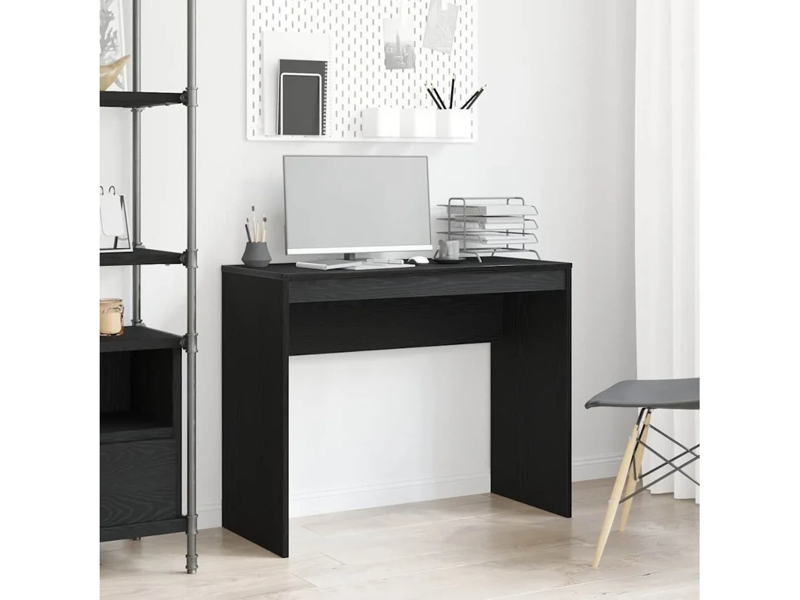 Escritorio | Mesa | Escritorio de roble negro 90x40x72 cm Madera de ingeniería