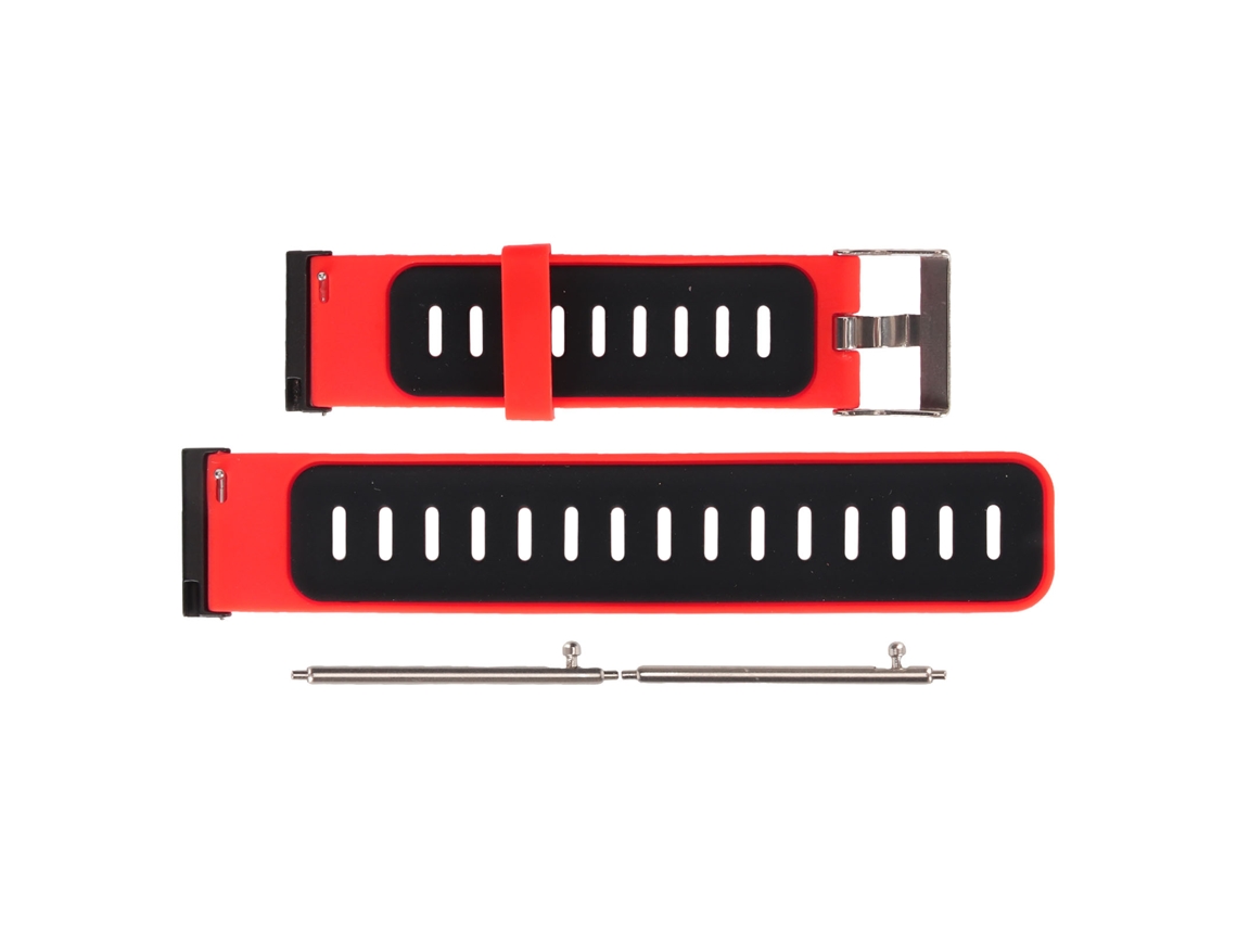 Correa De Silicona Con Hebilla Metálica De Liberación Rápida Para Reloj Spartan Hr Baro Rojo Negro