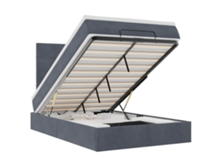 Maison Exclusive - Estructura De Cama Otomana Colchones Terciopelo Gris Oscuro