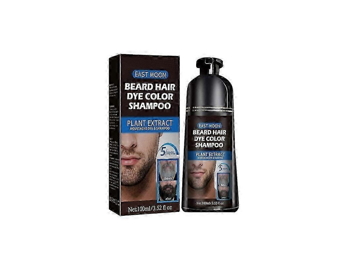 East Moon Beard Care Solution Fast Coloring Men's Hair Beard Split Dry Care Black Agent