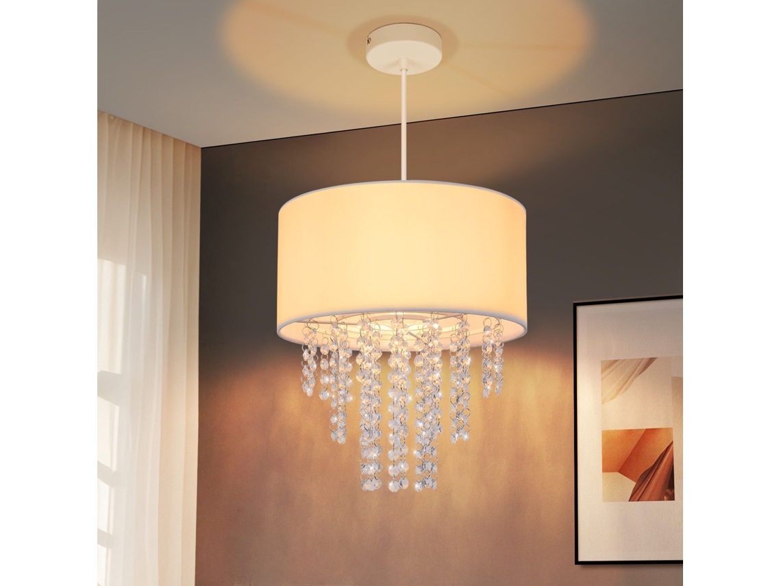 Zmh Lámpara Colgante De Comedor E27 Moderna Lámpara Colgante De Tela De Cristal Para Sala De Estar Y Pasillo