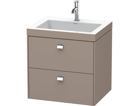 Lavamanos DURAVIT Brioso de 60,0x48,0 cm 2 cajones incl. hueco para sifón y delantal sin rebosadero con banco con agujero para grifo 1 agujero p