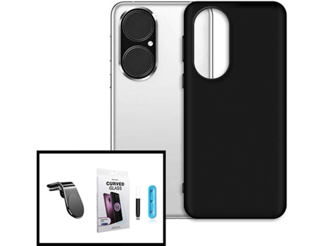 Kit Carcasa, Protector Y Soporte Huawei P50 Pro Phonecare Silicona Liquida L Safe Driving
