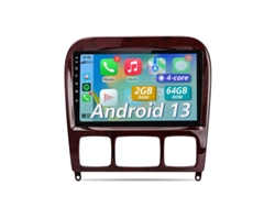 Gps Para Mercedes Benz S Klasse W220 Android 13 Rádio | 9 Hd Ips | Carplay/android Auto Sem Fio | 2gb 64gb | Dsp Ãudio
