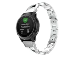 Correa Pulsera Acero Luxury para Garmin Fenix 5X Plateado