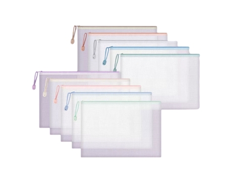 Bolsa De Archivo Con Cremallera De Malla, Bolsa De Archivo De Plástico Impermeable Para Organizar Útiles Escolares Y De Oficina, Estilo 3 ZMDECQNA
