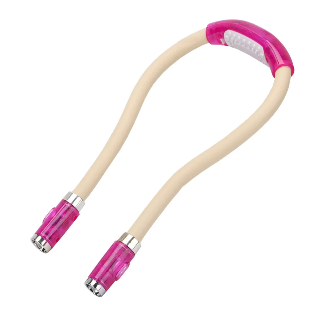 Lámpara De Lectura Led Flexible Abs Multifuncional Con Banda Para El Cuello (rosa) Y Función De Linterna Manos Libres