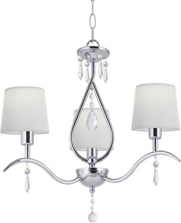 Lámpara de Suspensión ALEMAR Eugenia (Plateado - E14 - 3 x 40 W - Cristal)