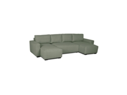Sofá 4 Plazas BUDWING Jordan Verde + Chaise c/ Cama Panorámica (317 x 157 x 91 cm)