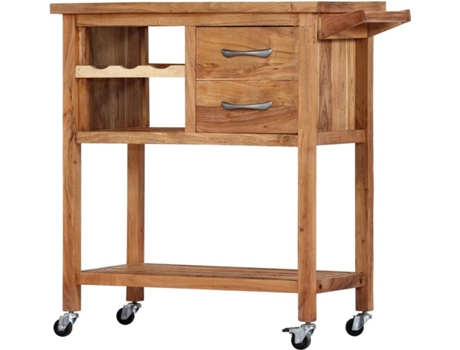 Carrito de cocina VIDAXL Marrón Madera (80x45x91 cm)