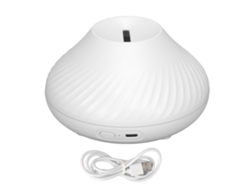 Difusor De Aromas Flame Air 130ml Usb Base Antideslizante Apagado Automático Humidificador De Escritorio Blanco Para Hogar Oficina Café