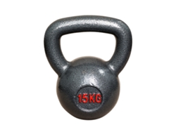 Kettlebell de hierro fundido - 15 kg para fitness y entrenamiento de fuerza