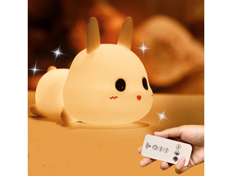 Adorable Lámpara de Silicona para Niños - Control Remoto en Color