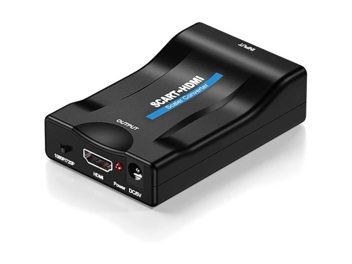 Convertidor Scart A Hdmi Con Cable De Alimentación Usb, Full Hd 720p-1080p, Con7*