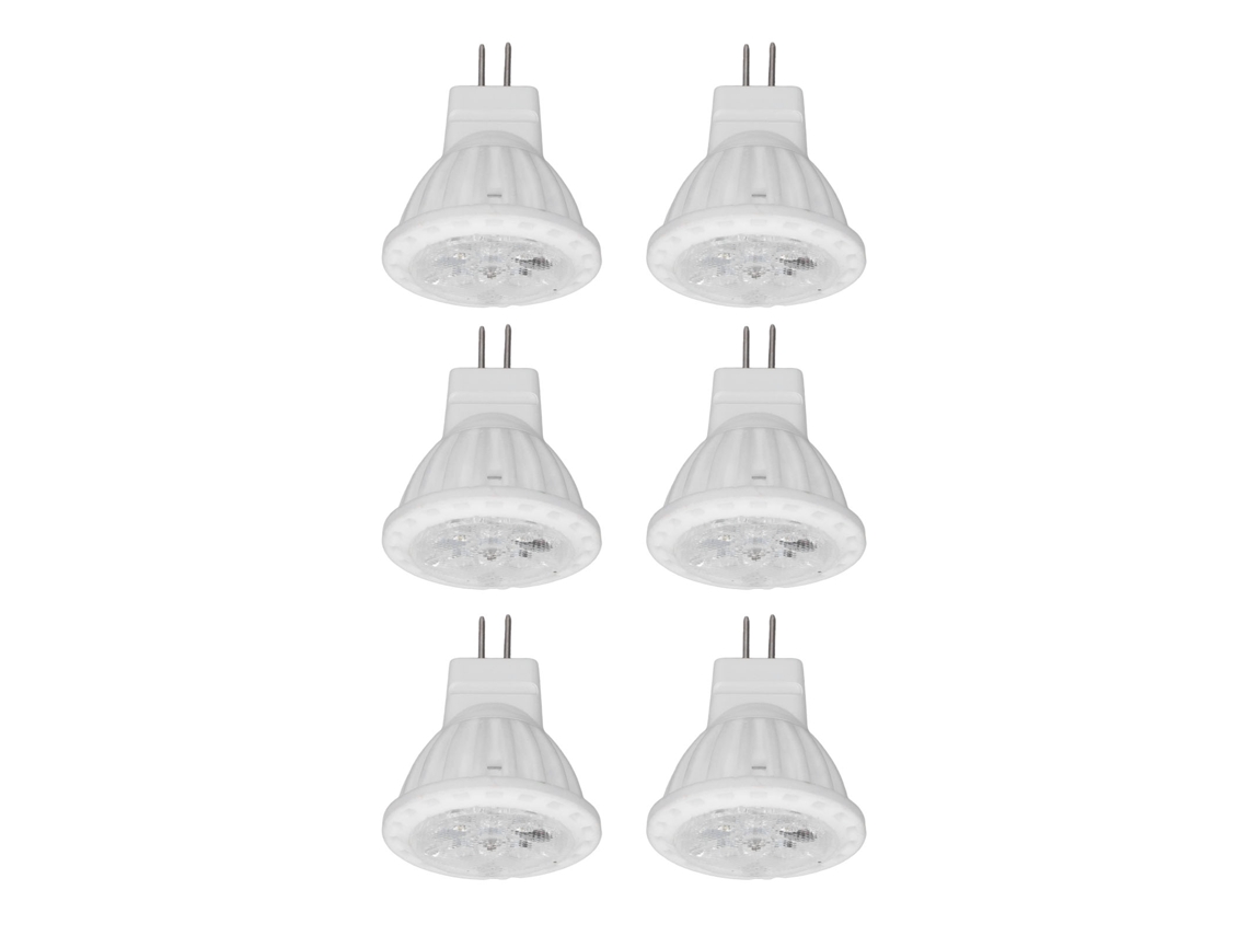 6 Bombillas Led Mr11 Gu4 De 4w, 220v, Regulables, 360lm, Para Jardín, Paisajismo Y Caminos.
