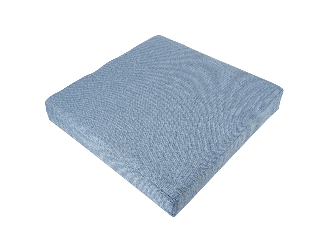 Cojín de yoga cuadrado lavable para meditación, color azul, 40 x 40 x 6 cm