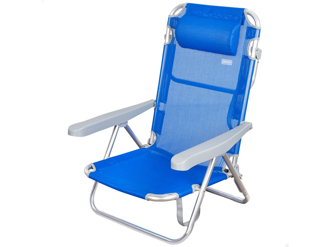 Silla de Playa AKTIVE 62608 Azul (60x78x108cm)
