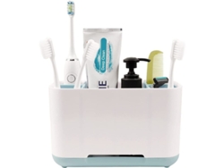 Soporte Multifuncional De Plástico Azul Grande Para Cepillos De Dientes Y Organizador De Pasta Dental Para Niños Y Familia.