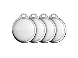 Localizador de objetos con alertas sonoras, aplicable a llaves, carteras, equipaje, mascotas, negro/plateado, 4 unidades* ZYBLSSBB