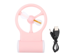 Ventilador pequeño portátil recargable por USB - Rosa