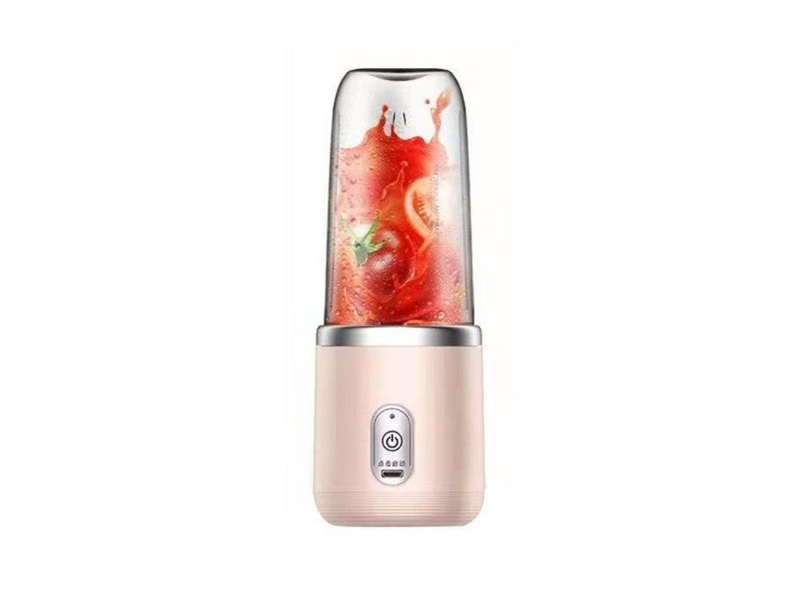 Mini Exprimidor, Taza Individual Rosa - Exprimidor De Cítricos Eléctrico Portátil De 300 Ml con Carga USB para Jugo De Frutas, Limón, Orán YWEI