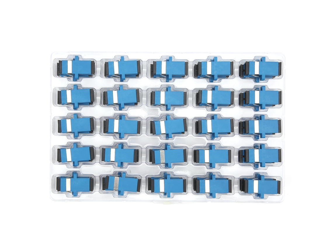 2026as-50 Piezas Acoplamiento De Fibra Óptica Sc-sc Simples Conector Adaptador Industrial