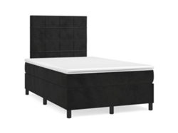 Maison Exclusive - Cama Box Spring Con Colchón Terciopelo Negro 120x200 Cm