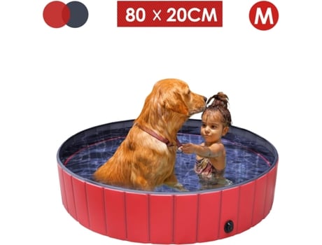 Piscina plegable para mascotas - 80*20 Roja Accesorios para piscinas ZMDECQNA