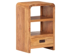 Mesita de Noche 40X30X60 Cm Acacia Maciza con Acabamento a Miel
