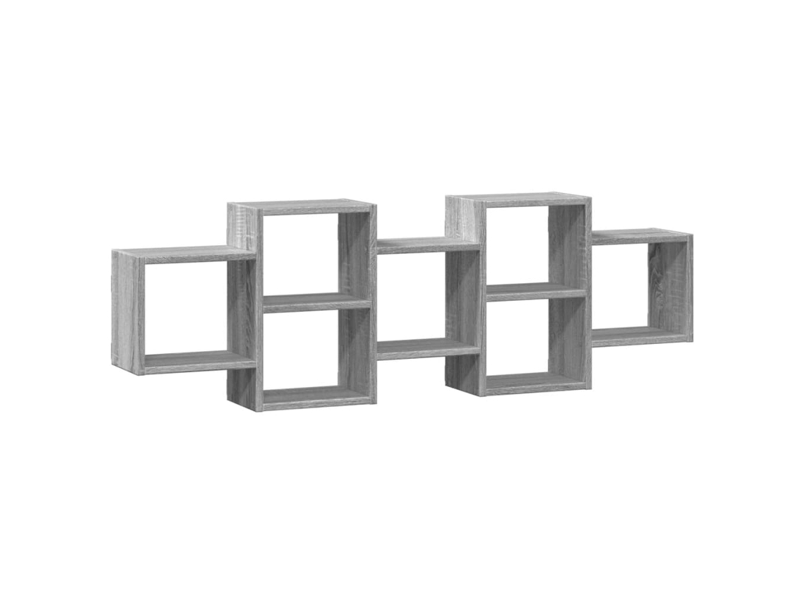 Maison Exclusive - Estante De Pared Madera Ingeniería Gris Sonoma 129x18x42 Cm