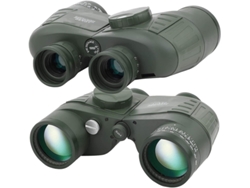 Binoculares militares marinos 10x50 Bak4 Prism FMC Brújula Telémetro IP68 Barco Caza Aves Verde Militar Bestvite