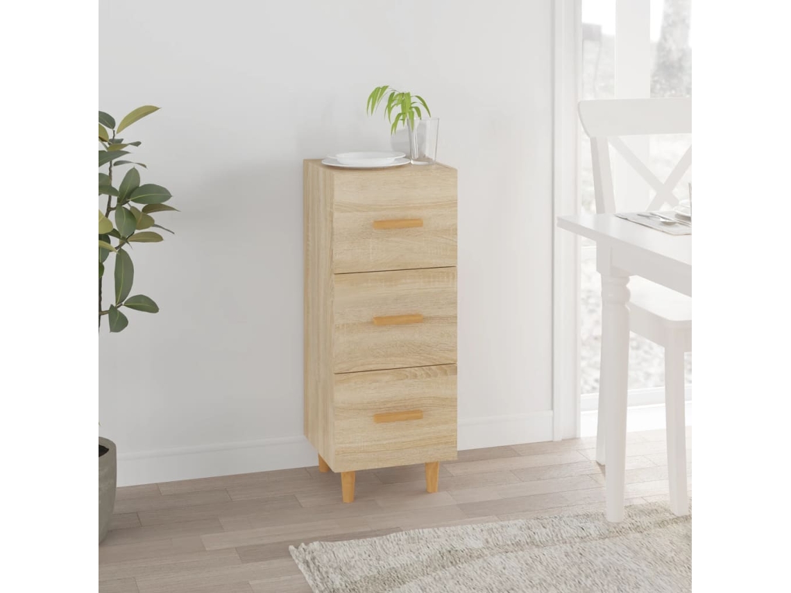 Aparador Madera Contrachapada Color Roble Sonoma 34,5x34x90 Cm