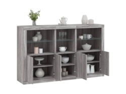 Aparador Con Luces Led Gris Sonoma 162x37x100 Cm