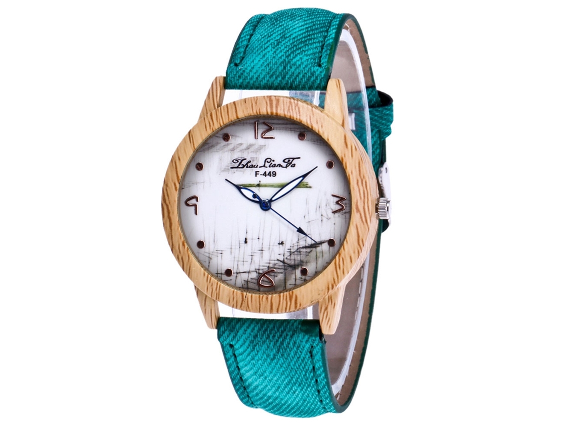Reloj De Pulsera Analógico De Cuarzo Para Mujer Zhoulianfa Con Brazalete De Acero, Ideal Para Regalar, Color Azul Claro.