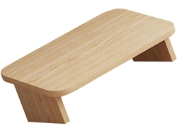 Reposapiés De Madera Natural De 30 Cm, Taburete Antideslizante Para Oficina Y Piano.