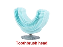 Escova De Dentes Infantil Inteligente, Recarregável Via Usb, Com Rotação De 360 ​​graus, Formato Em U, Sônica E Elétrica, Em Silicone.