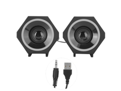 Altavoces Usb Para Pc Con Mini Subwoofer, Luz Azul Y Sonido Hi-fi Para Ordenadores De Sobremesa Y Portátiles V-138