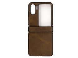 Capa Flip Para Oppo Find N2 Flip Couro Sintético Fina Leve Protetora Anti Impacto Camuflagem Verde