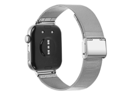 Correa para Huawei Watch Fit 3, acero inoxidable, color plata, cierre seguro.