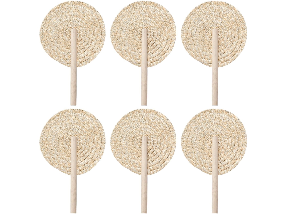Abanicos De Rafia Natural, Abanicos De Rafia, Abanicos De Rafia Hechos A Mano