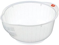 Cuenco de arroz japonés con escurridor Hic 803, 2 L, color neutro
