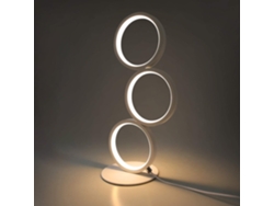 Lámpara de mesa LED moderna, lámpara de noche con anillo de aluminio, luz nocturna decorativa Zmh
