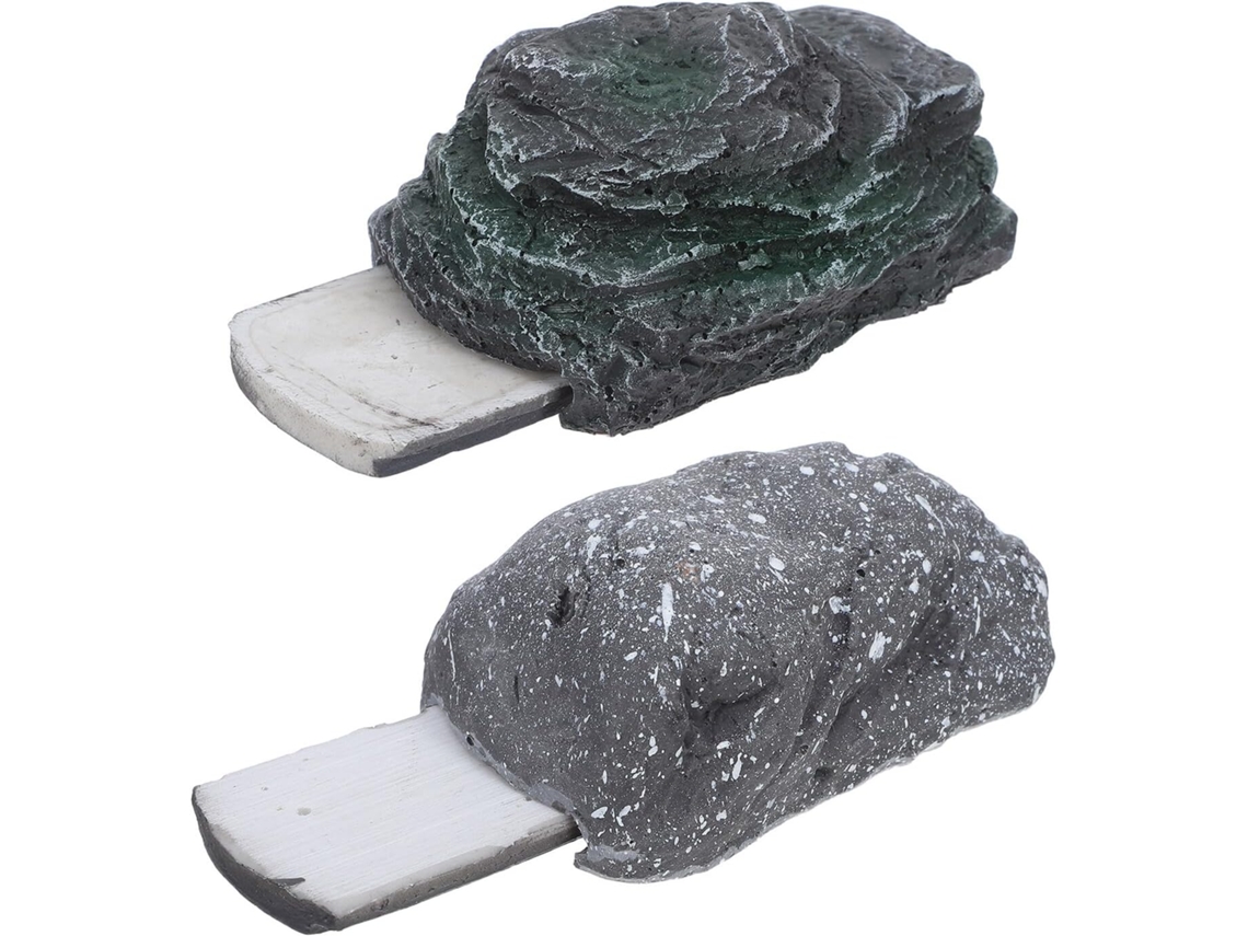 Caja Para Llaves De Exterior, Efecto Piedra, Funda Para Llaves 11x6x4 Cm, Juego De 2