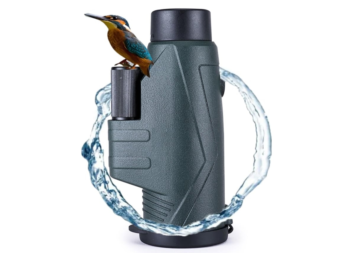 Telescopio monocular 10x42 para adultos, alta potencia, IPX7, impermeable, adaptador y trípode resistente, telescopio Gusshious