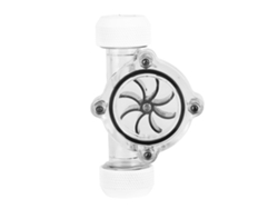 Conector De Rosca G1/4 Hembra A Hembra Indicador De Flujo De Refrigeración De Agua Con 8 Impulsoras Blanco