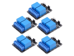 2026horizon-5 Piezas Módulo De Relé De 2 Canales Con Aislamiento Optocoplador Abs Compatible Con Avr 51 Pic Plc