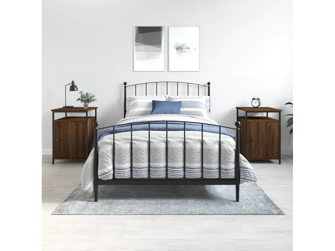 Mesitas de Noche 2Pzs 40X42X60Cm Deriv.Madera Roble Marrón