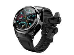 Reloj inteligente Reloj de círculo completo de 1,3 pulgadas Auriculares TWS Cámara de control remoto combinada Monitoreo de salud Modo multideporte (negro) VEANXIN